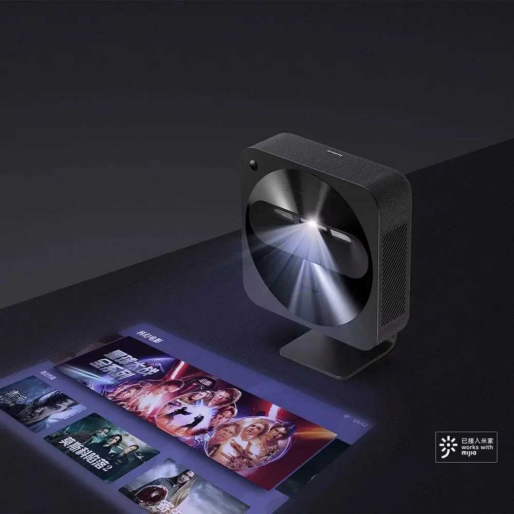 Projectors New R1 Nano Ultra Short Throw ALPD Laser Projector 1200ANSI Lumens 1080P Full HD 100inch HDR10 Dolby DTS-HD Audio WIFI H241126