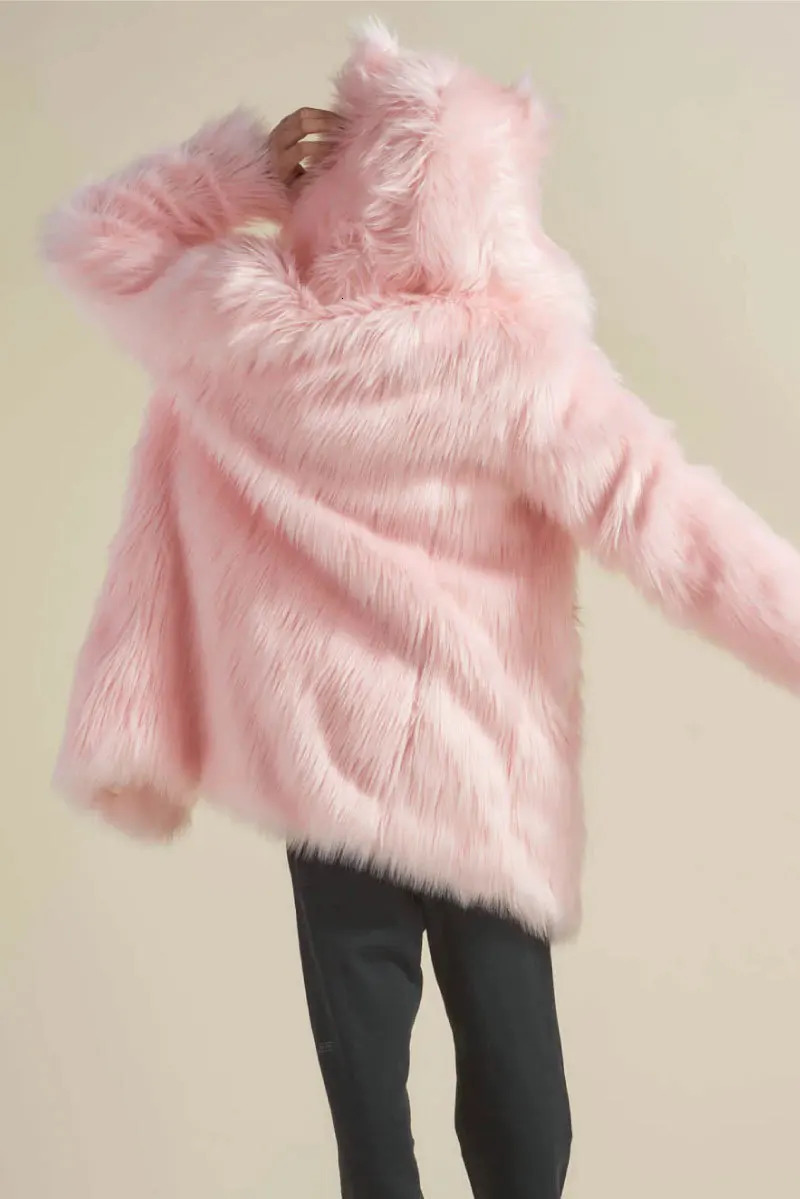 Casual Fur Jacket Coat Mens Winter Men Thick Long 241112