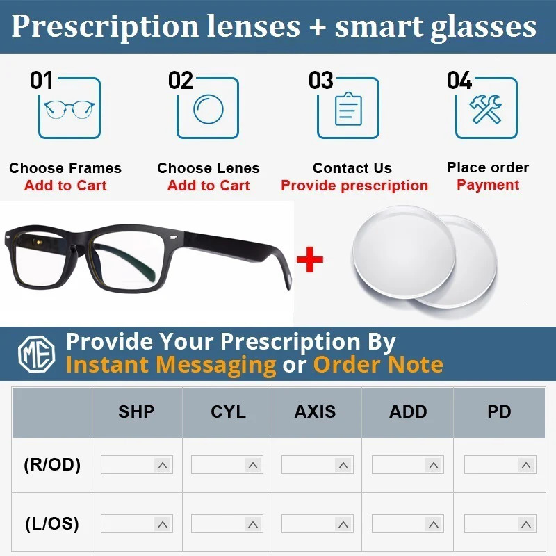 Bluetooth 5.0 smart glasses music voice sunglasses compatible with iOS and Android support prescription lens customization 241126