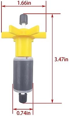 TOYOCC 2-Piece Filter Cartridge Impeller, 360/400 Tank Filling Machine Impeller, Aquarium Tank External Filter Impeller, Water Pump Rotor microsystem 
