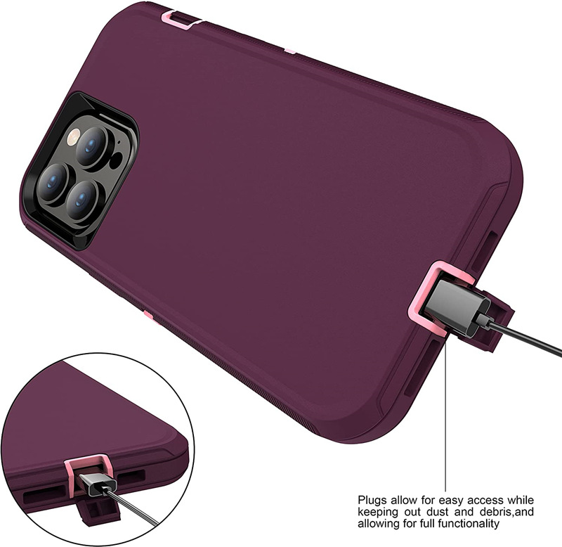 Hybrid Armor Heavy Duty Shockproof Holster Clip Robot Phone Cases For Iphone 16 15 14 Plus 13 12 11 Mini X Xr Xs Pro Max 7 8 Plus High Qulity 3 in 1 W