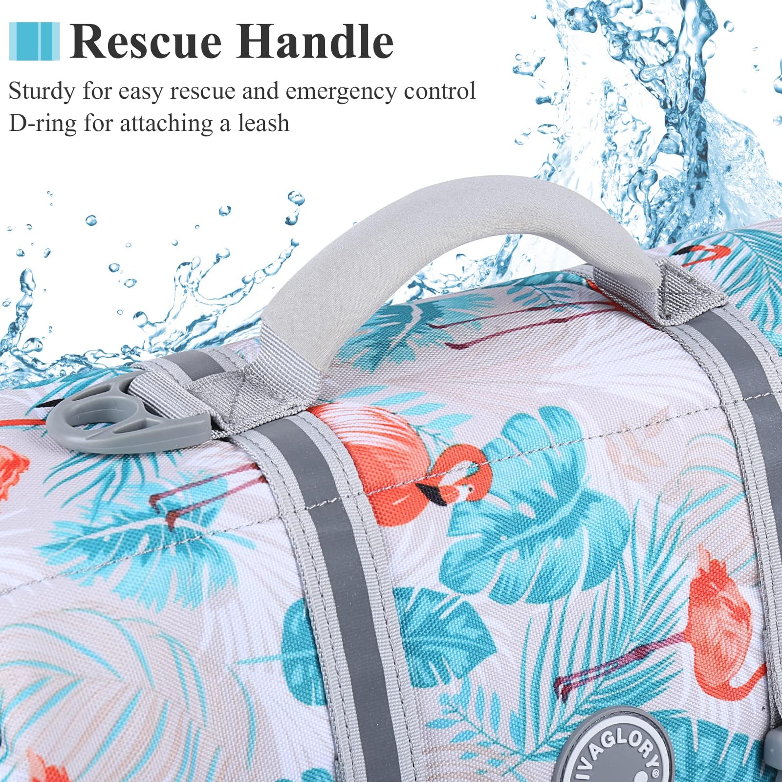 free shipping VIVAGLORY Ripstop Life et for Small Medium Large Dogs Boating, Dog Swimming Vest with Enhanced Buoyancy & Visibility, Northeast Florals-