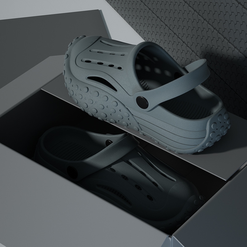 feeg thick sole EVA Shit 4.0cm perforated shoes new casual sports trend two wearing sandals for men and women Lhshoe wo