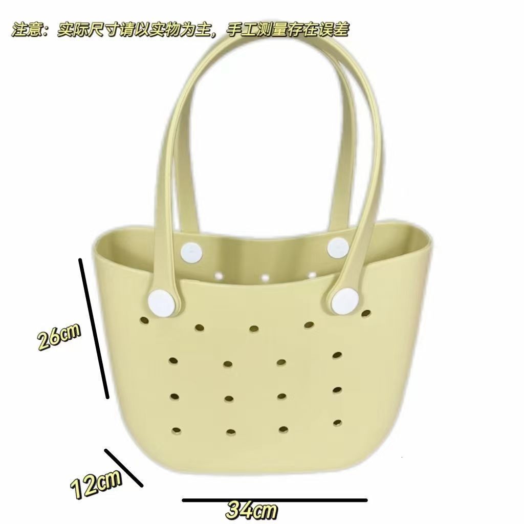 New DIY crescent hole popular EVA large capacity detachable and easy to clean women's designer handbag