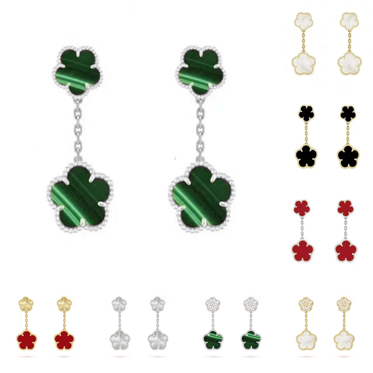 gold clover earring high quality earring designer jewerly woman earring luxury stud earring sterling silver jewelry 925 high end earring gift luxury woman earring