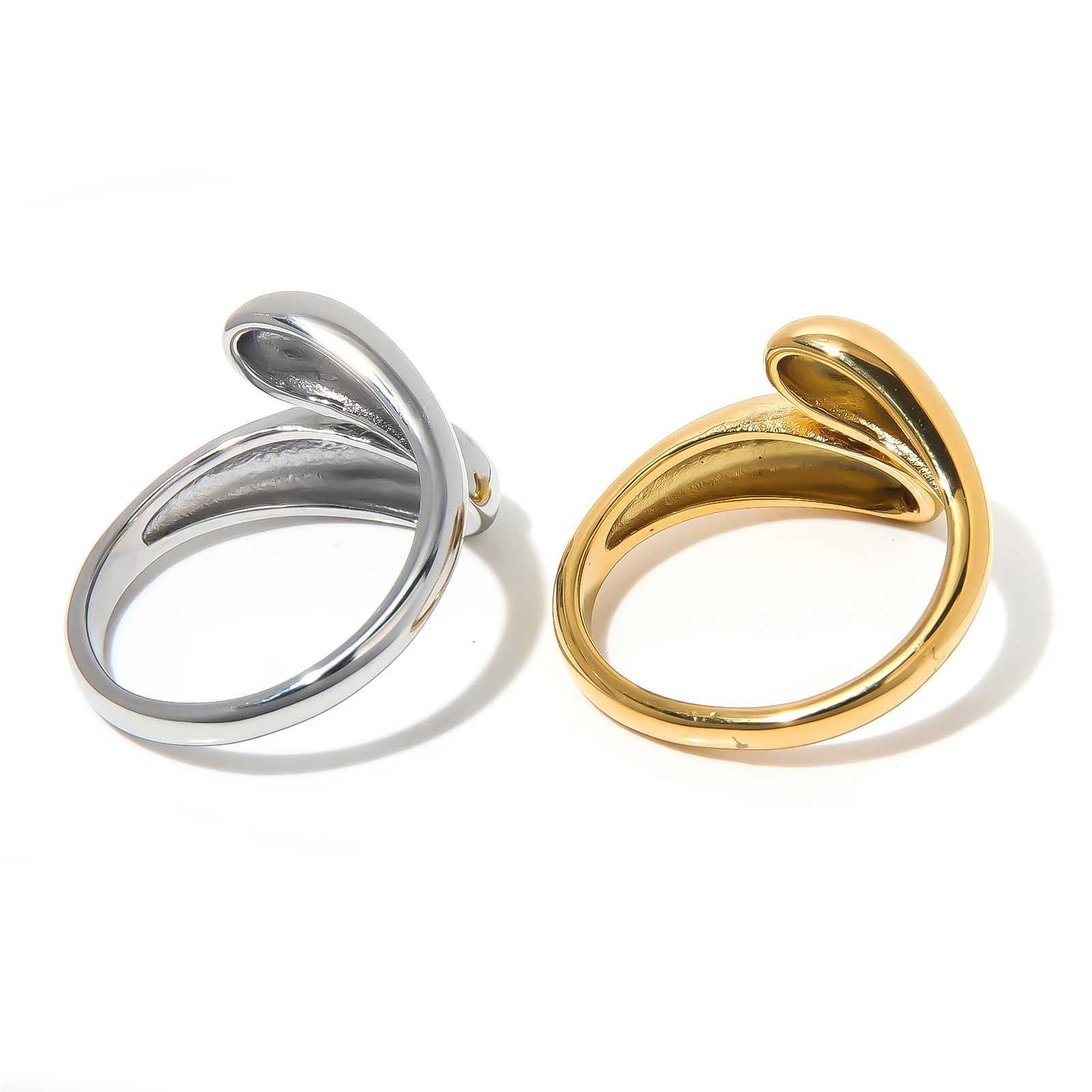 Fashion Krait Ring Water Drop Design Open Couple Rings Chunky Teardrop Adjustable Rings for Women Men Jewelry Accories GiftsXJ241127