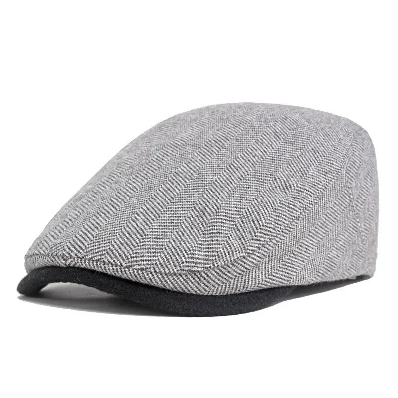 LDSLYJR Autumn and Winter Polyester Solid Warm sboy Caps Flat Peaked Cap Men and Women Painter Beret Hats 131 241127