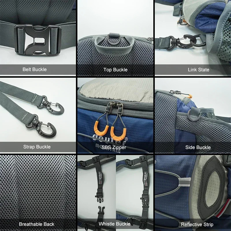 Outdoor Hiking Waist Bag Cycling Mountaineering Backpack Running Water Bottle Pack Waterproof Mollel Bag Camping Fishing Sports 241127