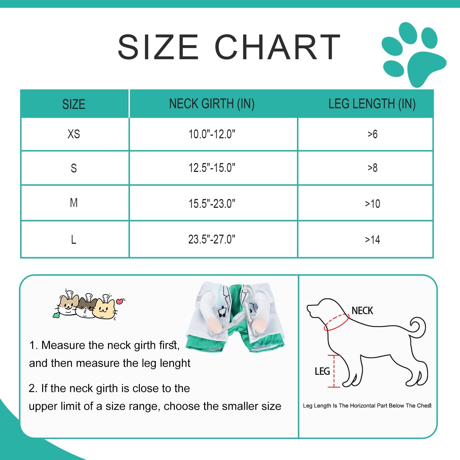 DELIFUR Halloween Dentist - Pet Dress Up Costume Funny Apparel Uniform Adjustable Doctor Cosplay Outfit for Medium Dog