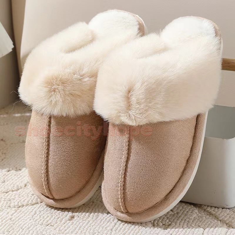 News men winter Shearling slides Slippers tan beige grey khaki pink womens indoor flat fur boot Plush snow boots mens designer outdoor shoes casual sl