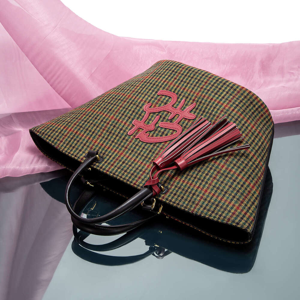 Classic Retro New Checkered Design Business Commuter Large Capacity Solid Color Women's Shoulder Bag