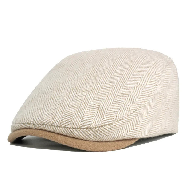 LDSLYJR Autumn and Winter Polyester Solid Warm sboy Caps Flat Peaked Cap Men and Women Painter Beret Hats 131 241127