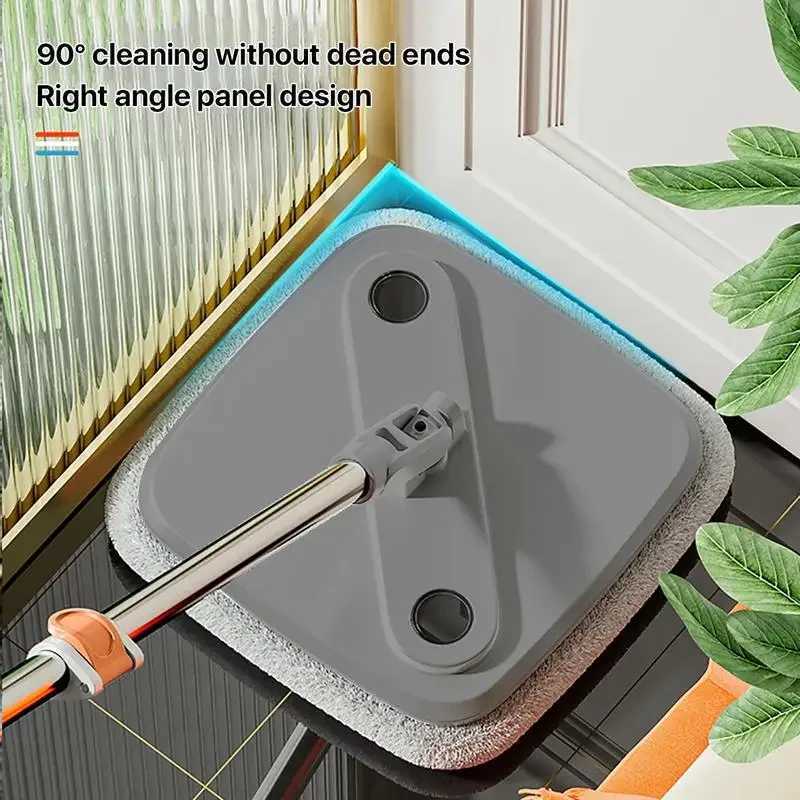 Mops BOMIDI Spin Mop and Bucket System Includes Dual Compartment Mop Bucket with Thick Washable Microfiber Pads for Home Cleaning S2411272