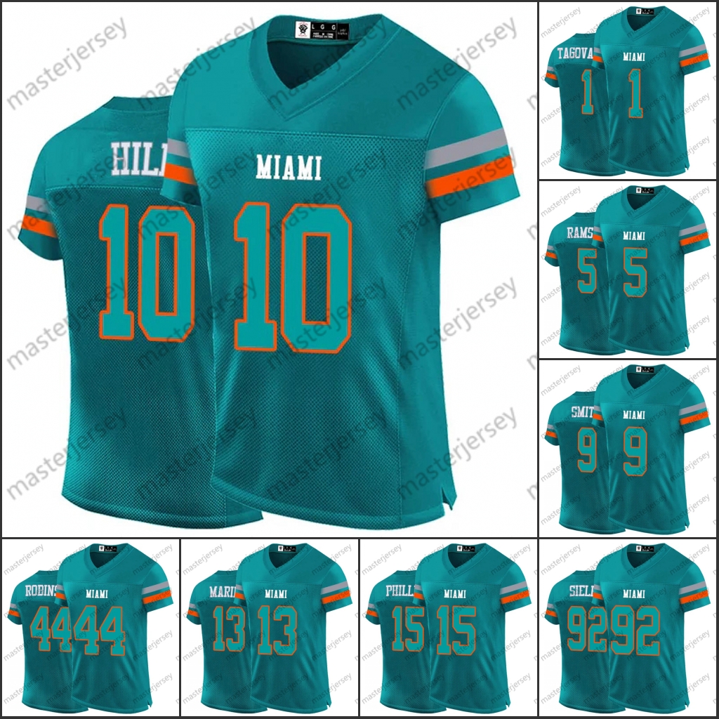 10 Tyreek Hill Tua Tagovailoa Jaylen Waddle Odell Beckham Jr. Football Jerseys Jalen Ramsey Chop Robinson Custom All Stitched Name and Number