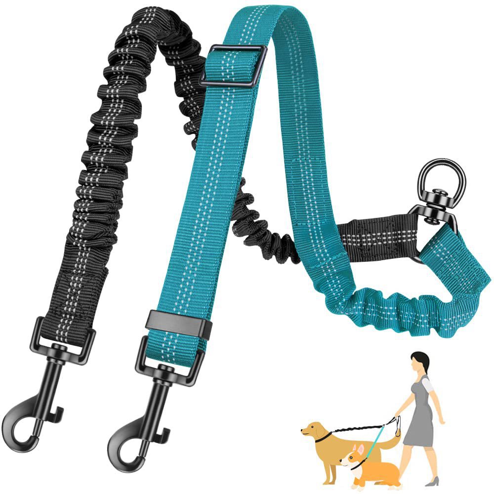 2025 New Large Explosion proof Charging Pet Automatic Scalable One to Two Dog Traction Rope High quality Wholesale Free Shipping