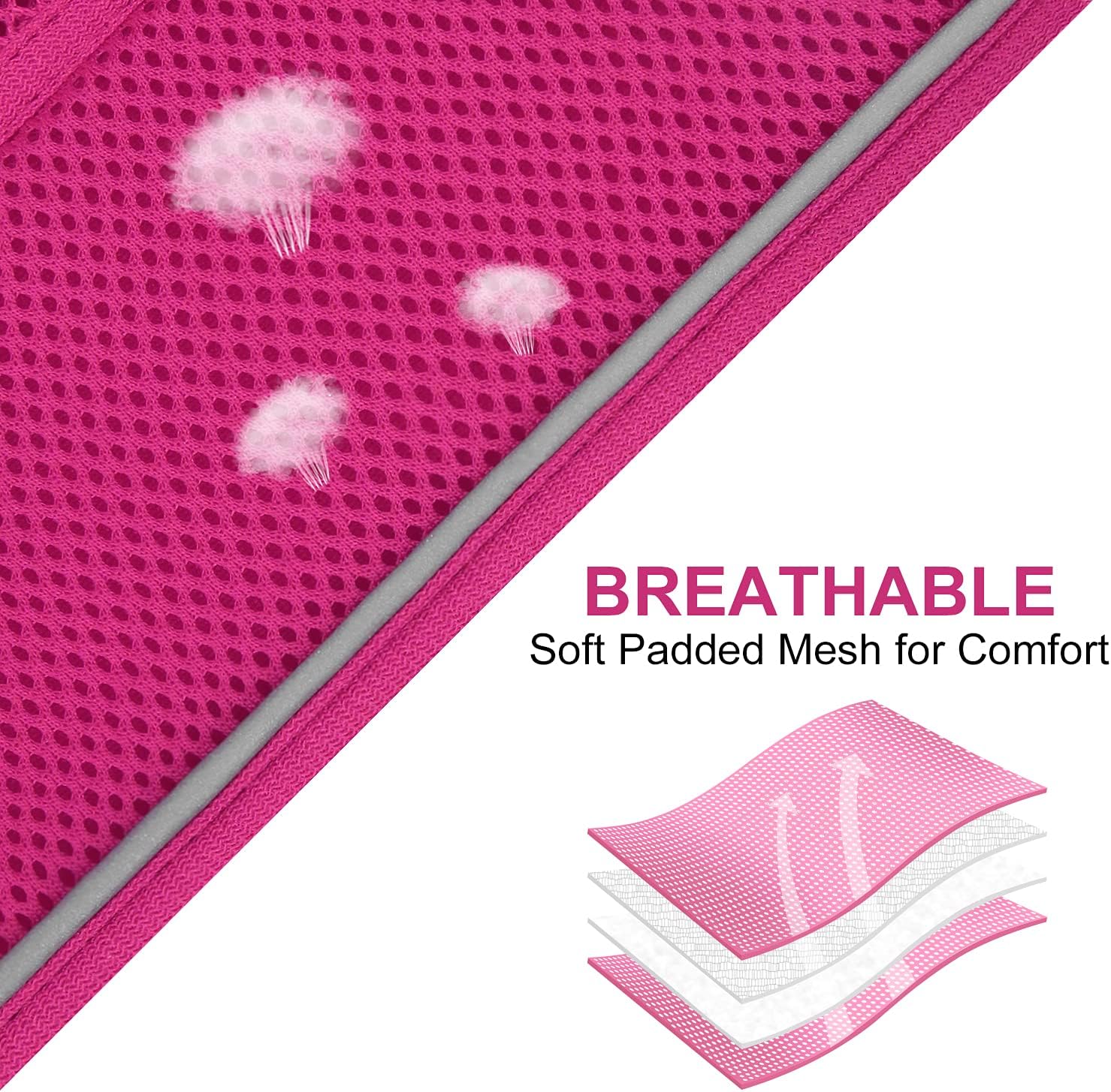 Joytale Small Dog Breathable Mesh Step-in Vest Harness, Reflective Soft Padded Harnesses for Cats and Puppies Dogs, Red, XXXS