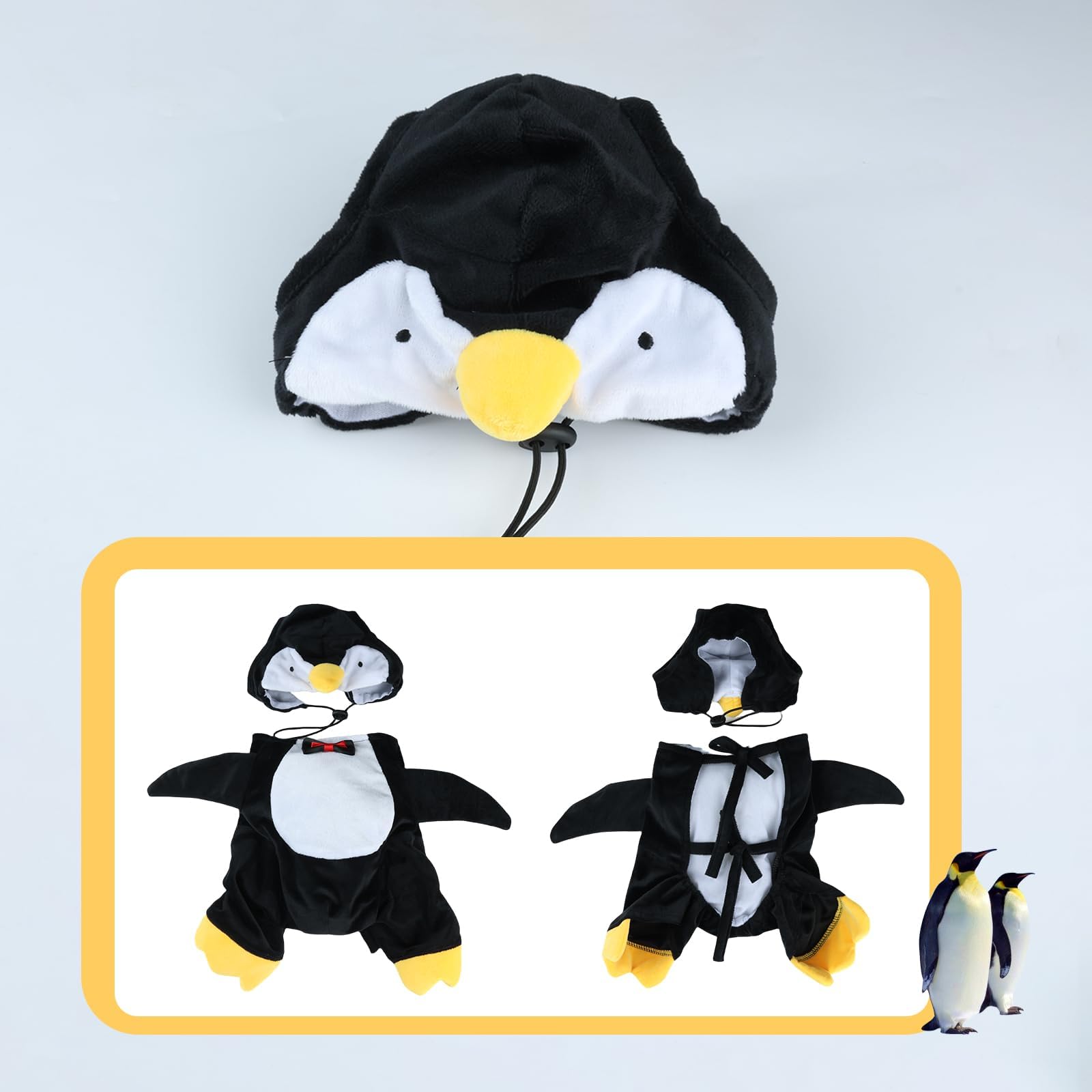 HOTUMN Penguin - Cute and Funny Pet Costume Soft Cosplay Outfits Halloween Christmas Party Dog Clothes for Small Pets