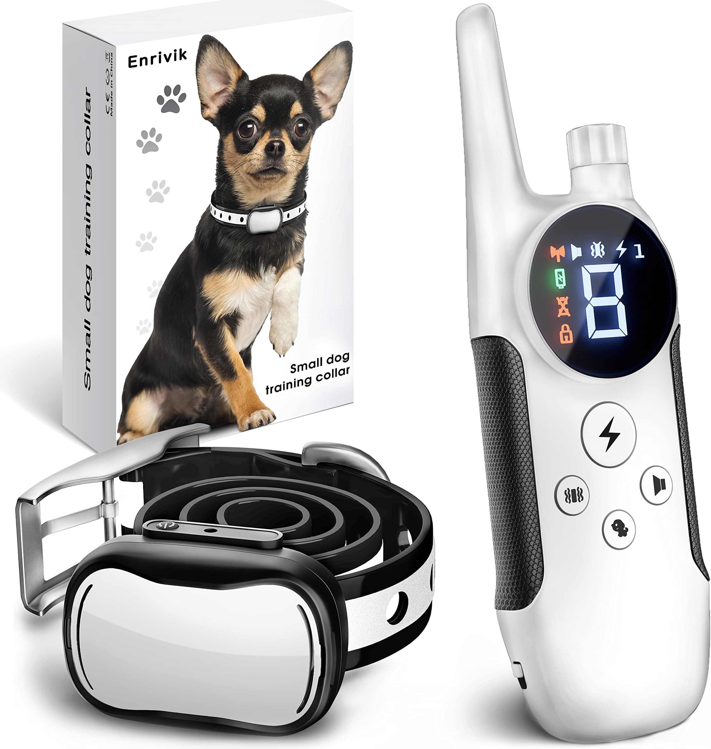 Extra Size Dog Training Collar Remote for Small Dogs 5-15lbs and Puppies with Shock - Waterproof & 1000 Ft Range