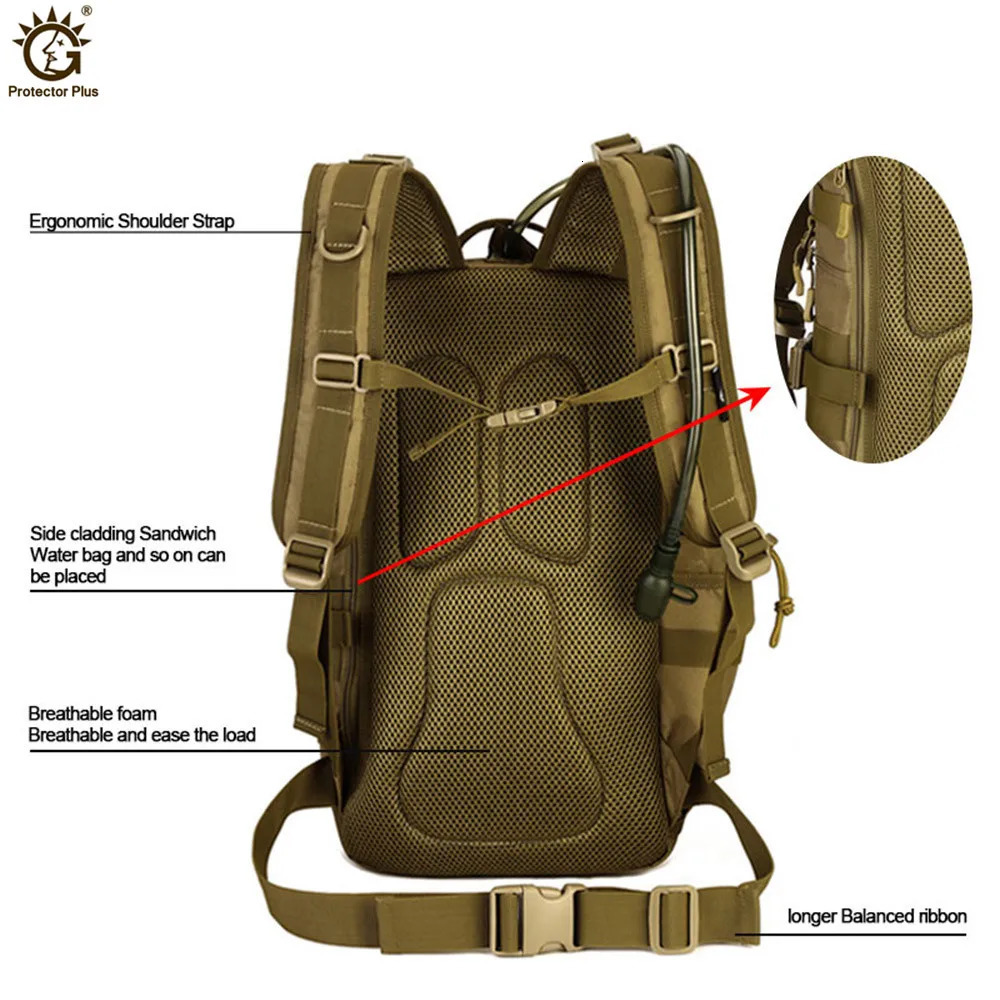 30L Outdoor Tactical Backpack 900D Waterproof Nylon Hunting Camping Multi-purpose Molle Hiking Travel Sport Bag 241127