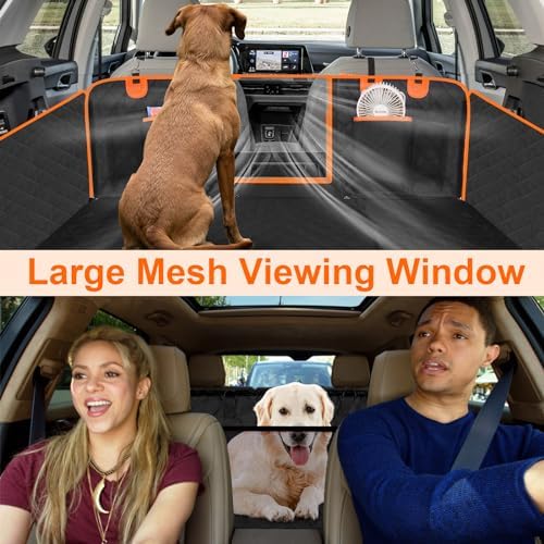 Back Seat Cover for Dogs, Dog Car Seat Cover for Back Seat, Waterproof Dog Hammock for Car Travel Bed, Foldable Backseat Pet Protector in Car SUV Truc