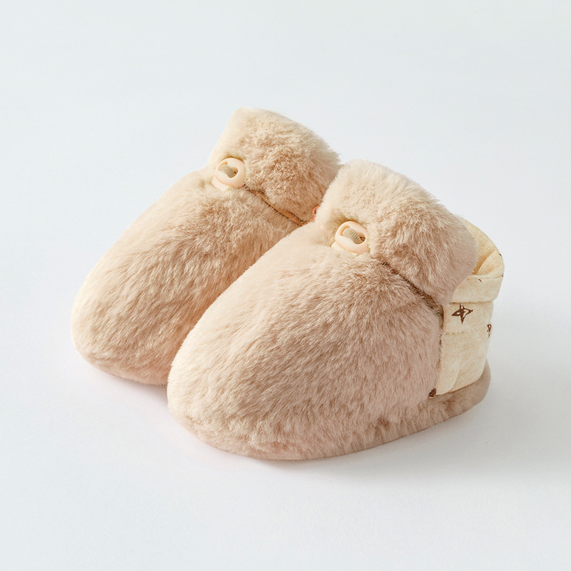 Baby Little Kids Girl Shoes Autumn Winter Infant Boy Cotton Sole Anti-slip Crib Shoes Cutefeet Toddler Plush Warm Floor Shoe First Walkers