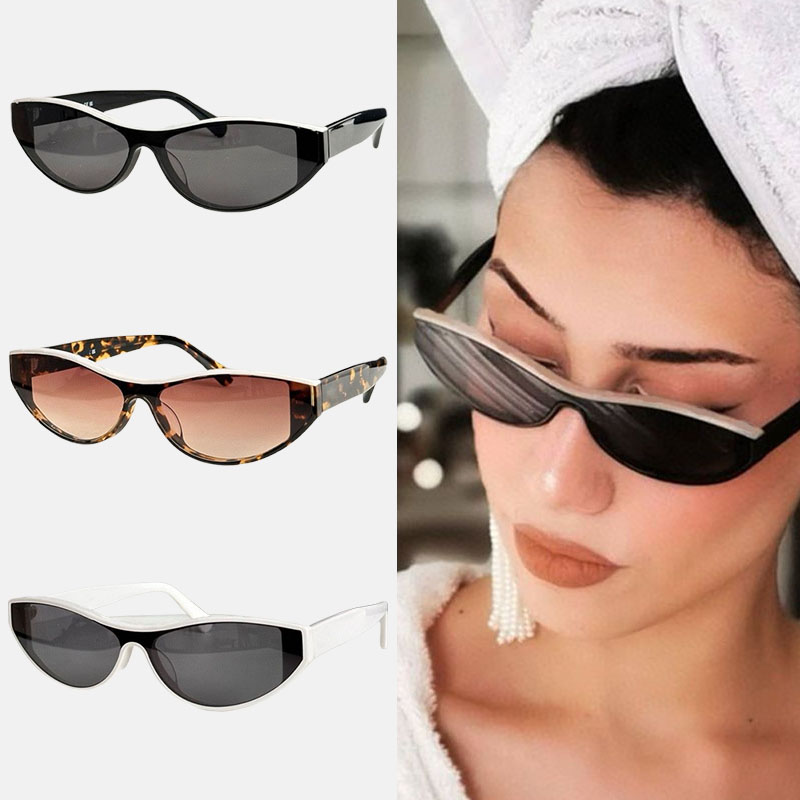 CAT EYE Fashion Classic Sunglasses Women Retro Red Lens Fashion Tortoiseshell Color Thick Plate Mini Glasses 5436 Outdoor Travel Beach Fashion Glasses
