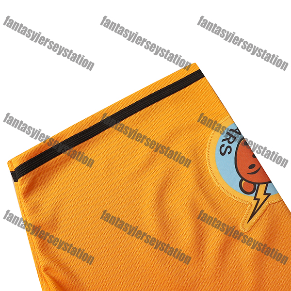 Men's Polyester Baseball Jersey Bad News Bears #3 Yellow Tanner Boyle Chico'S Bail Bonds Embroidered V-Neck, Breathable Button-Up Shirt for 