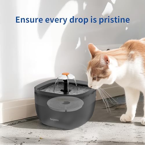 SARPAWS 8 Pack Replacement Filters & 8 Pack Pre-Filter Sponges Set u2013 Official Replacement Filters for Sarpaws Cat Drinking Water Fountains Dog