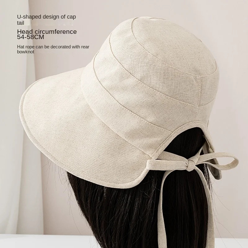 Japanese Cotton and Hemp Rope Fishermans Hat Big Buri Summer Lightweight Breathable Sunshade Hat Korean Version Lolita Hat Bucket Hat 241127