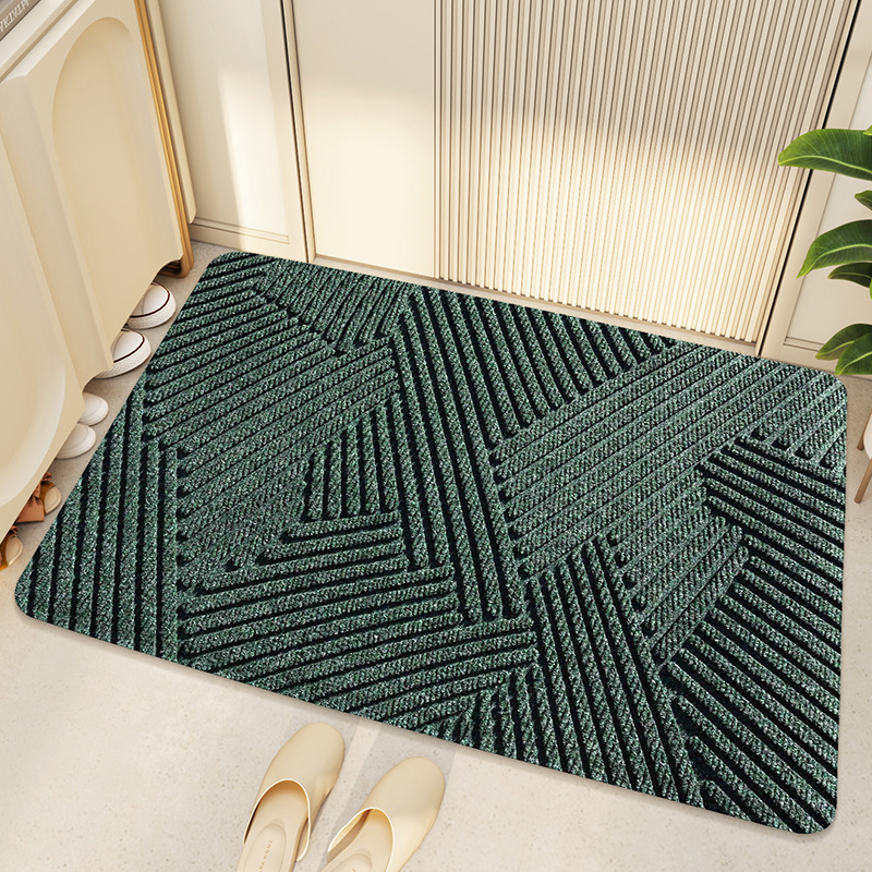 Home Anti-slip PVC Wire Ring Entrance Mat Home Easy To Care for Mud Scraping Mat Wear-resistant Outdoor Carpet