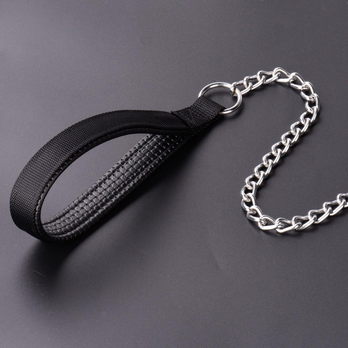 CtopoGo Heavy Duty Leash,Metal Leash Dog Chain with Padded Handle for Large & Medium Size Dogs
