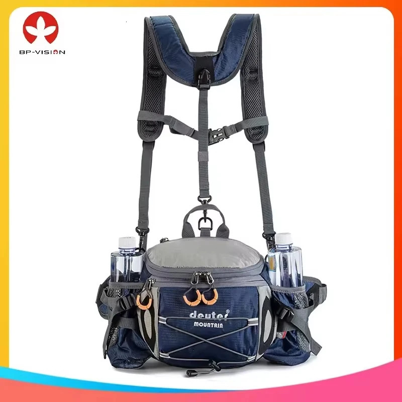 Outdoor Hiking Waist Bag Cycling Mountaineering Backpack Running Water Bottle Pack Waterproof Mollel Bag Camping Fishing Sports 241127