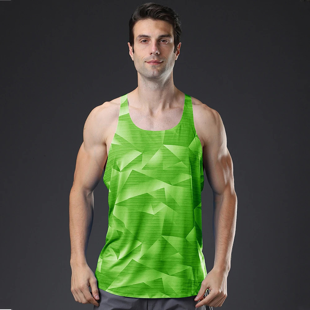 Mens Runnning Tank Top Athletics T-shirt Fitness Quick Dry Gym Outfit Men Marathon Vest Sleeveless Shirt Track Field Singlet 240416