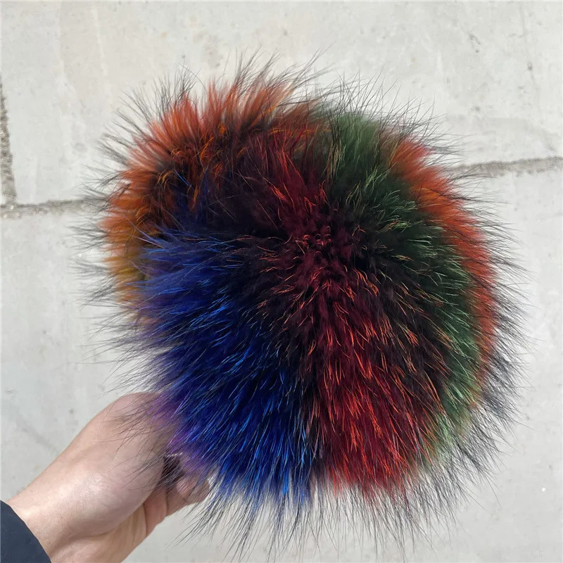 Rainbow Color Fox Fur Earmuffs Warm Protection Earmuffs Genuine Leather Bracket Fur Earmuffs Ear Covers Winter Earmuffs 241126