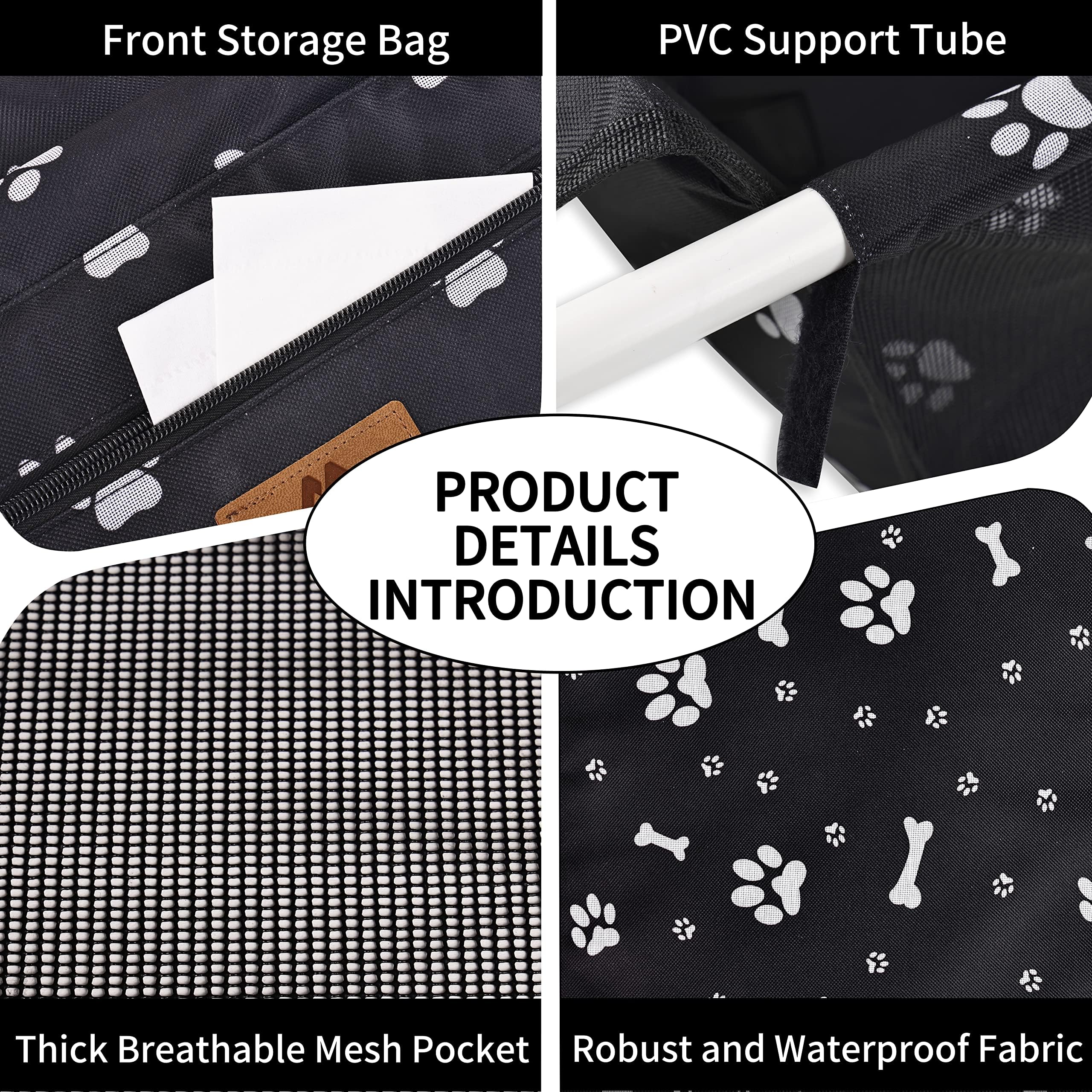 Elevon Dog Car Seat, Robust Pet Car Seat & Puppy Car Seat for Small to Medium Dogs, Breathable and Waterproof Dog Booster Car Seats, Anti-Collapse
