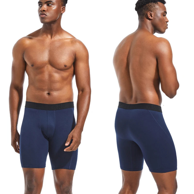 5 pieces of long boxing sports underwear high elasticity mens breathable shorts Calecon 241126