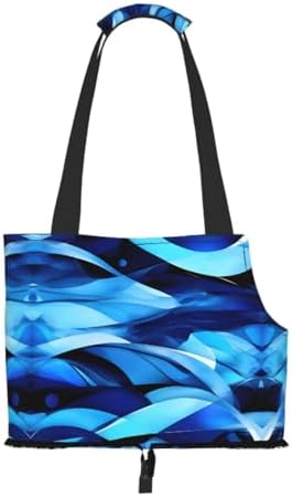 Others Dog Carrier Abstract Blue Pet Carrier Handbag Pet Tote Bag Cats Dogs Comfort Portable Foldable Pet Bag Dog Carrier H250213