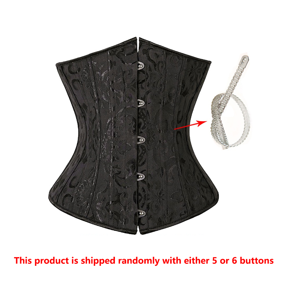 24 Steel Bones Sexy Control underbust Corsets & Bustiers Waist Cincher Corselet Body Shaper 9083