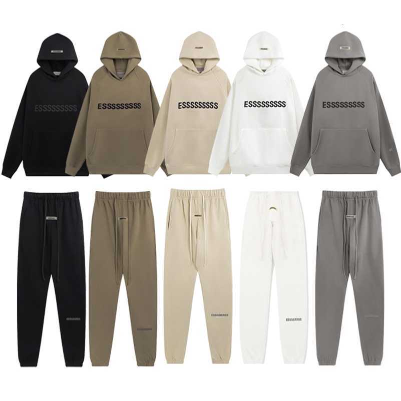 Essential Hoodie Mens Designer Baggy Hoody Casual Tracksuit Pullover Skateboard Pull Jogger Set Loose Jumper Hip Hop Sports 2025 Winter Clothing