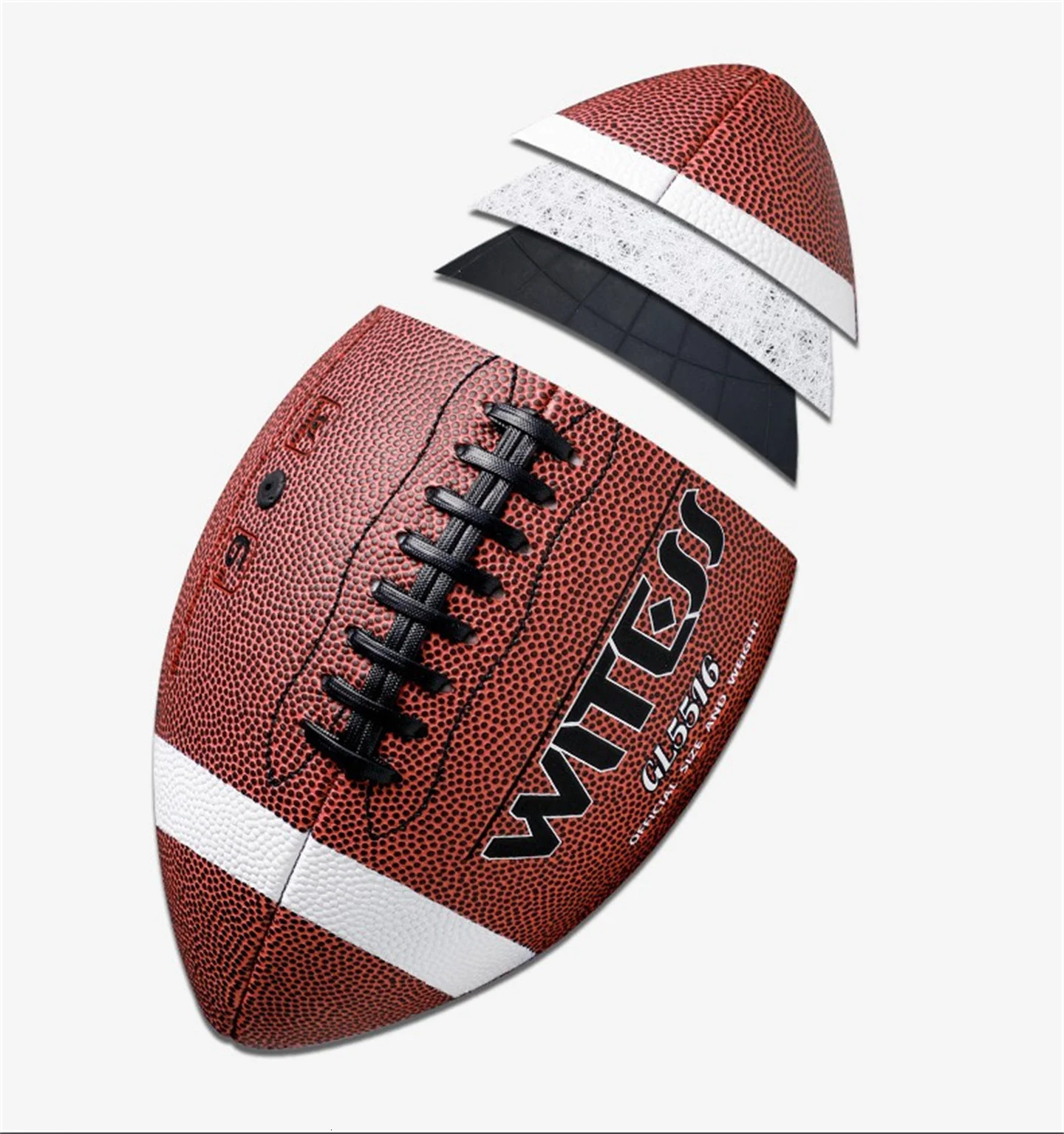 WITESS size #9 machine Sewn rugby PU leather American football official match adult club training rugby241126