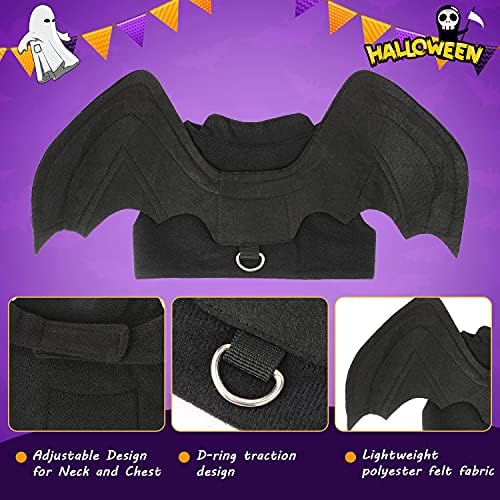 Rypet Pet Costume, Polyester Felt Cloth, Small, Halloween, Unisex, Durable, Easy to Clean, Bat Wings Costume for Small Dogs Cats