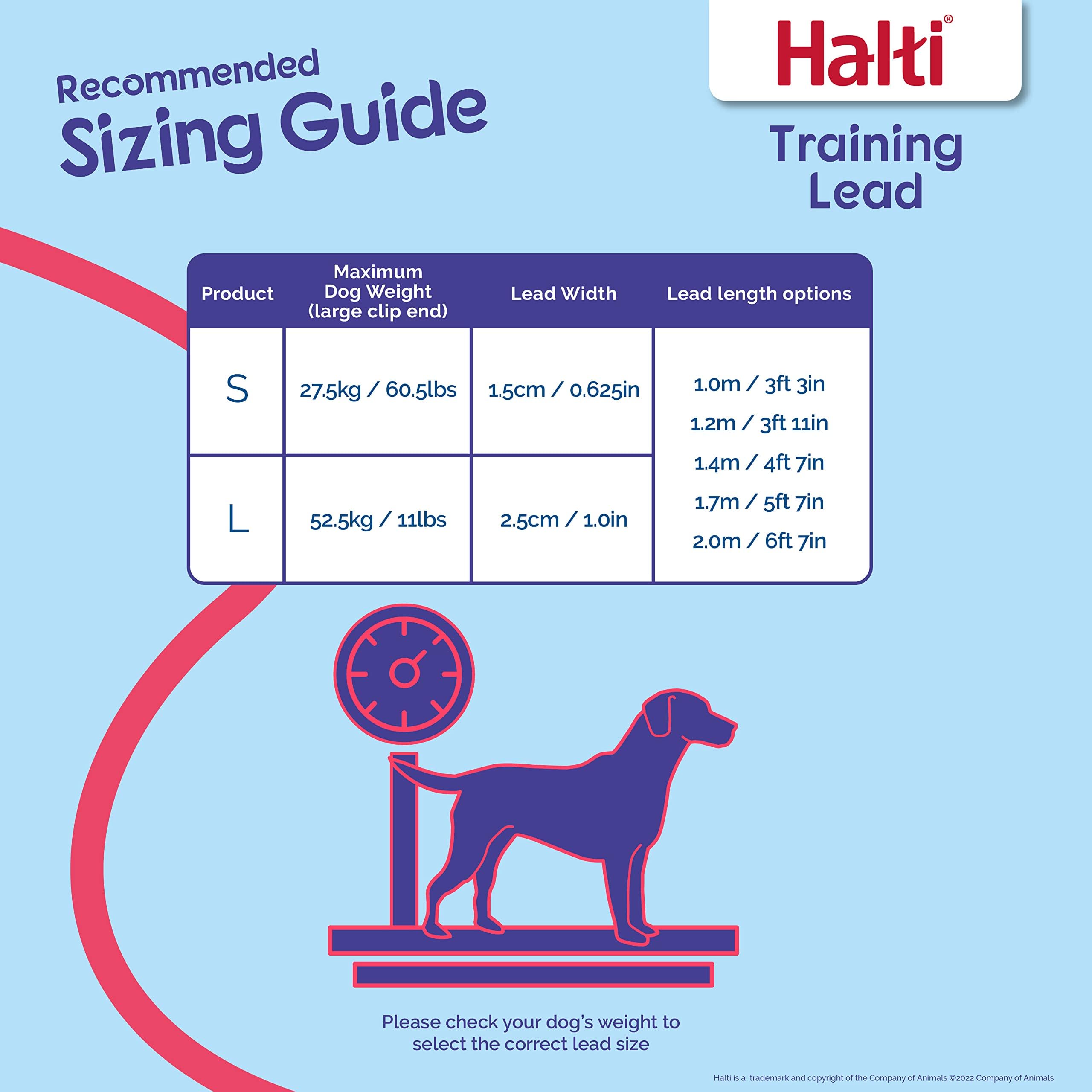 HALTI Training Leash - ltifunctional Double-Ended Leash, Ideal Anti-Pulling Dog Training. Lightweight Durable. Suitable for to Medium Dogs & Puppies (