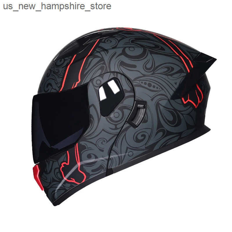 Motorcycle Helmets High Quality ORZ Motorcycle Full Face Helmet Four Seasons Motocross Racing Modular Flip Up Casco Moto Men Women Off Road Helmet S25429