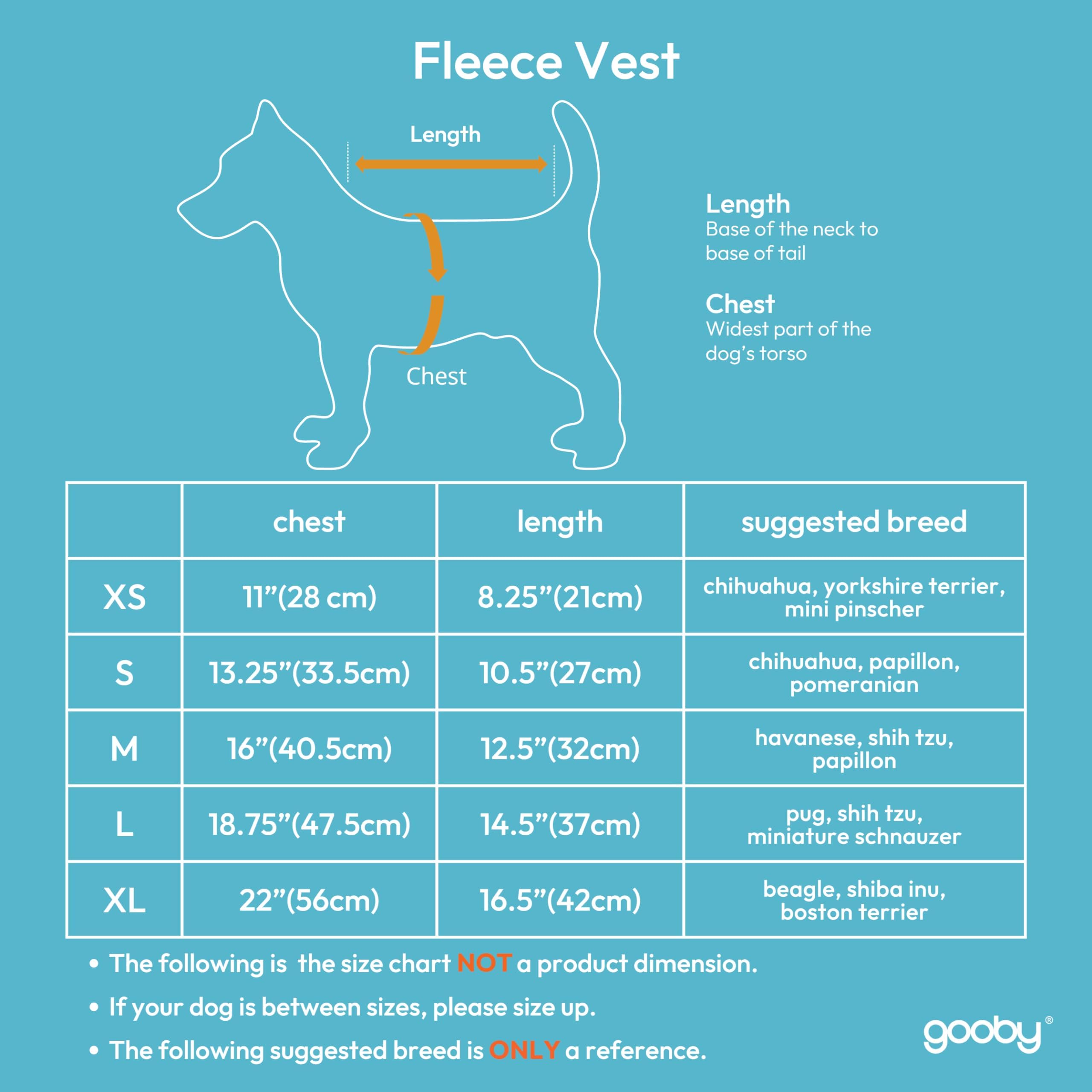 Gooby Vest Blue, Warm Pullover Fleece et with O-Ring Leash Winter Sweater Coat - Cold Weather Dog Clothes for Small Dogs Boy or Girl