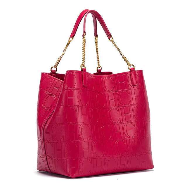 Retro Classic Letter Design Handbag Fashion New Solid Color Large Capacity Women's Bucket Bag
