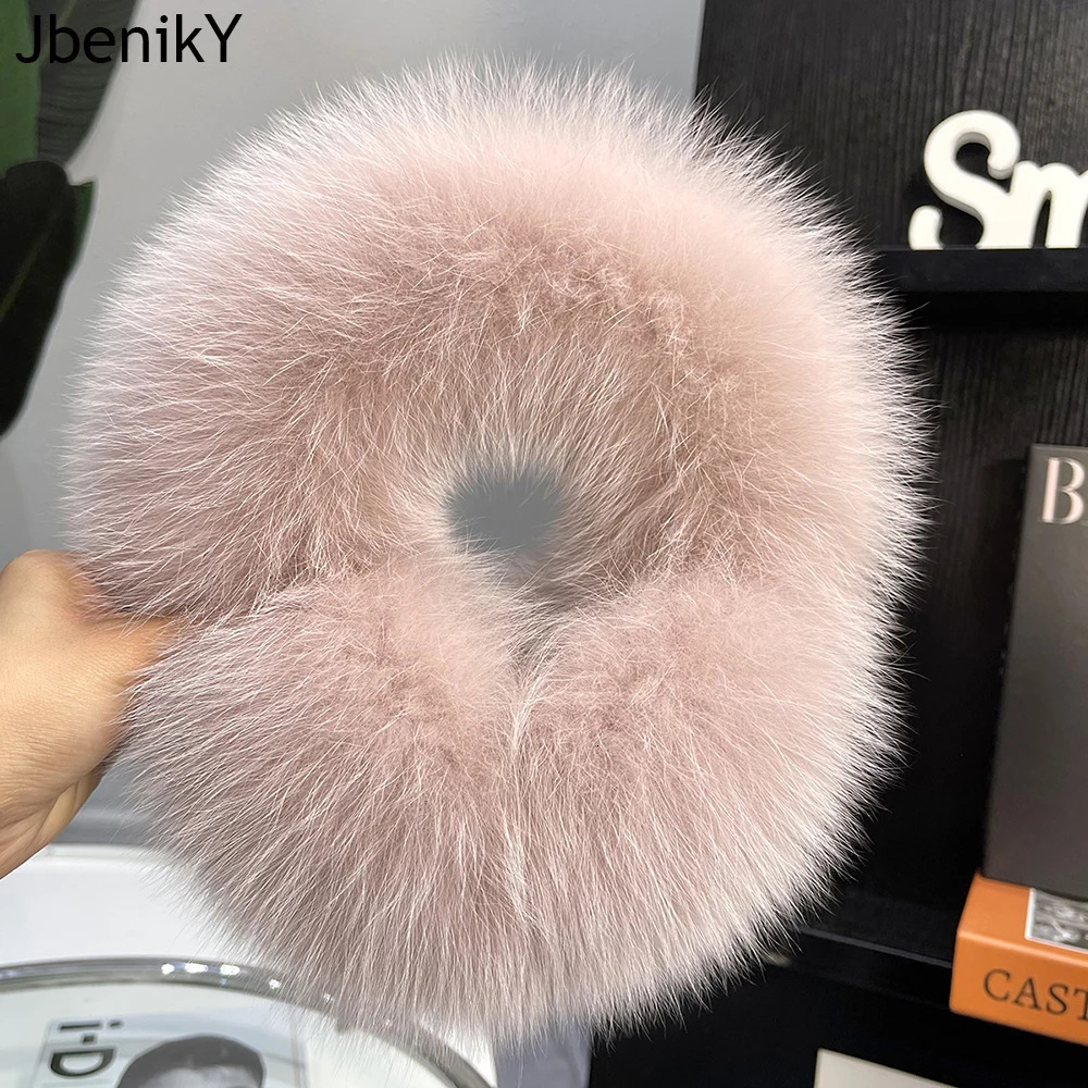 Arrival Women Plush Genuine Fox Fur Earmuff Winter Lady Big Pompoms Fox Fur Fluffy Earmuffs Warm 100% Real Fox Fur Ear Cover 241126