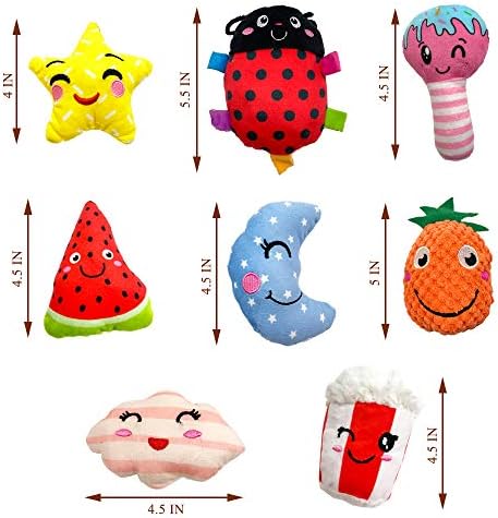 Jalousie 18 Pack Dog Squeaky Toys Cute Stuffed Pet Plush Puppy Chew for Small Medium Pets - Bulk