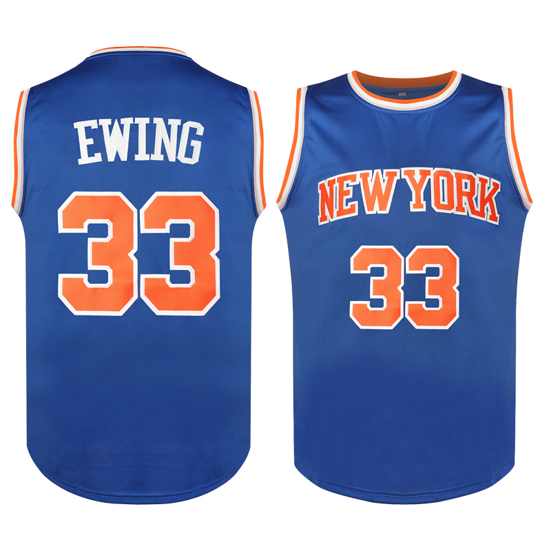 Men's 33 EWING City basketball Jerseys Double Stitched Personalized Name Number comfortable and breathable sports basketball tops