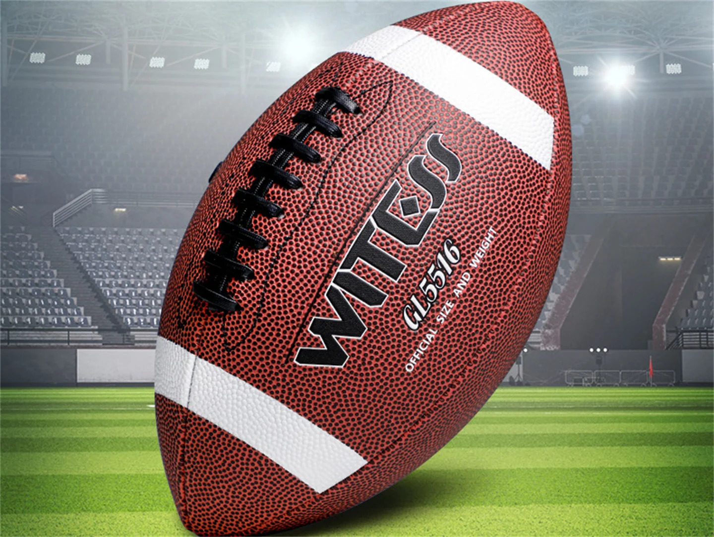 WITESS size #9 machine Sewn rugby PU leather American football official match adult club training rugby241126