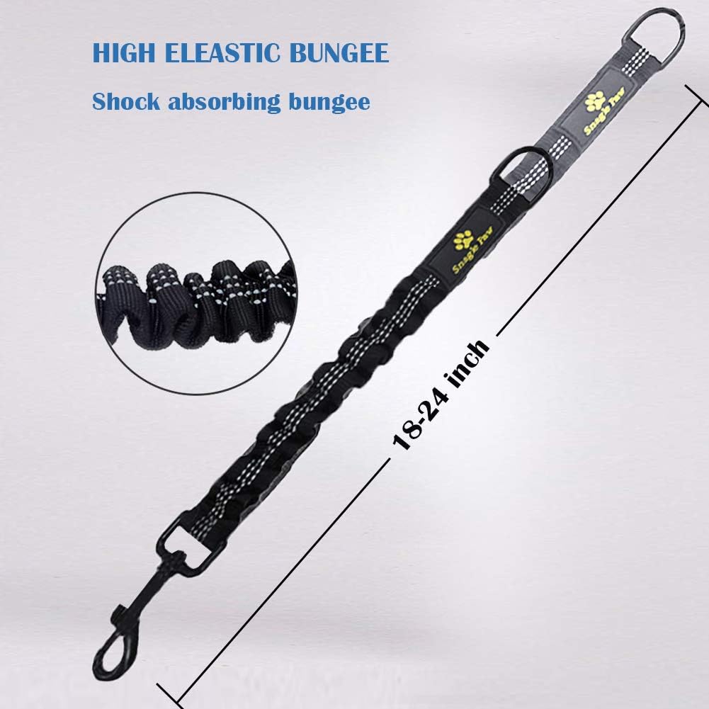 Bungee Dog Leash Attachment, 18u201D Shock Absorbing Lead Extension Absorber, Prevent Injury on Arm and Shoulder & Save Dogs from Getting Hurt, Great 